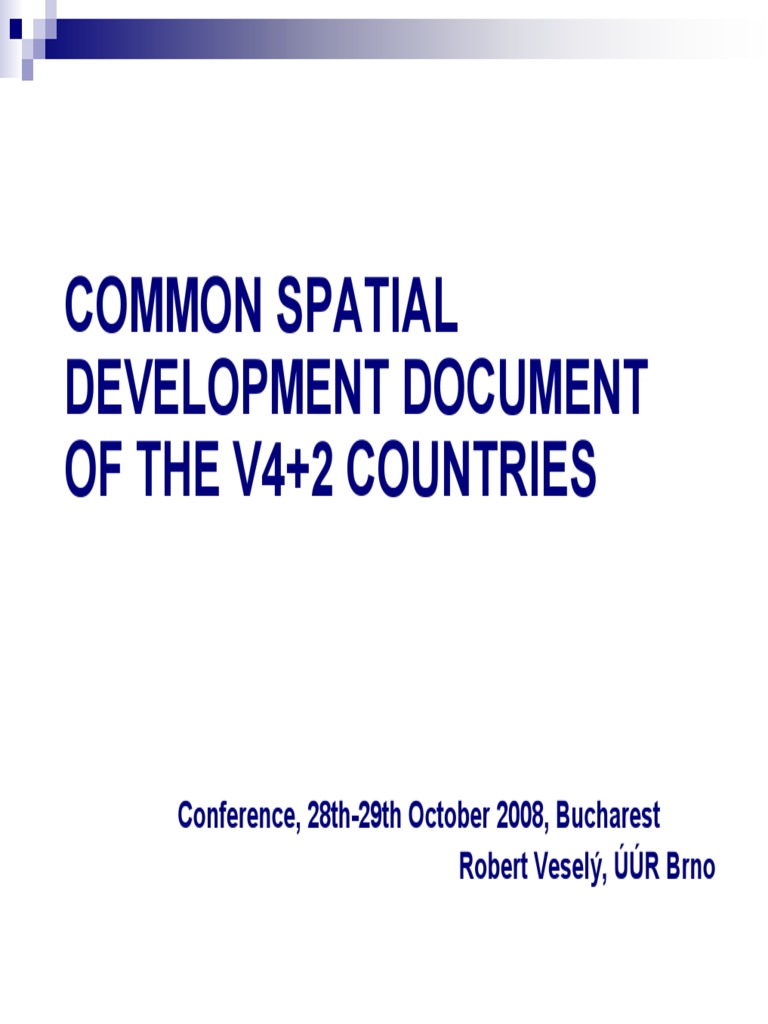Common Spatial Development V4 | PDF | International Relations | Government