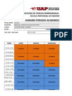 Horario Disponible Docentes a Tiempo Completo Uap Julio 2019-II