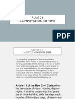 Rule 22 Computation of Time