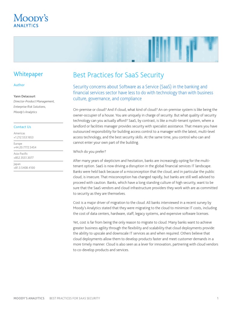 Best Practices For SaaS Security | PDF | Software As A Service | Cloud ...