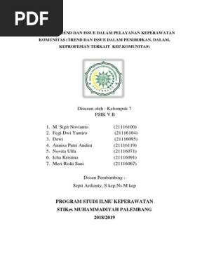 Makalah Trend Dan Issue Dalam Pelayanan Keperawatan Komunitas