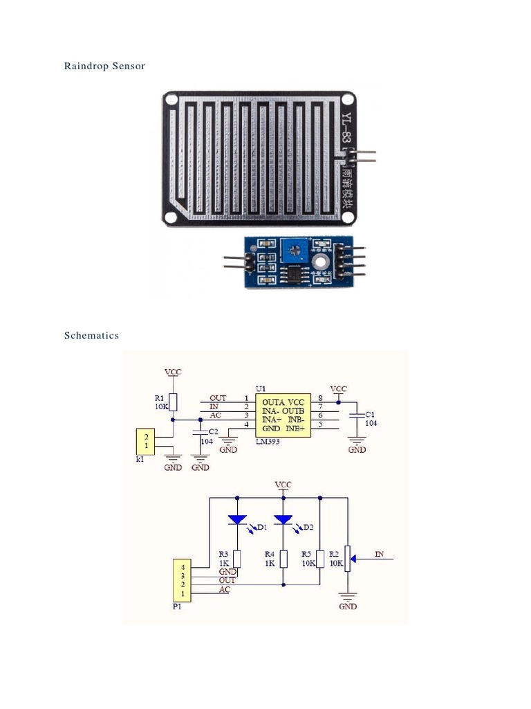 Raindrop Sensor | PDF | Electrical Circuits | Electrical Components