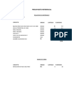 Tabla de Materiales