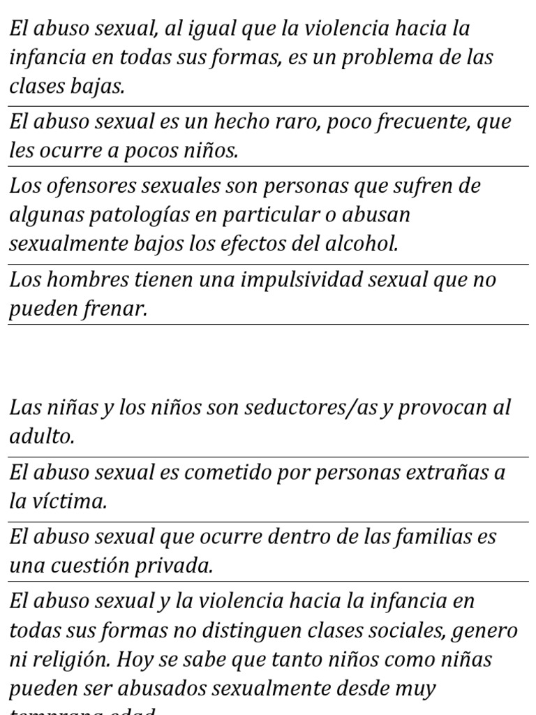 Realidades del Abuso Sexual Infantil | PDF | Ciencias sociales | Salud ...