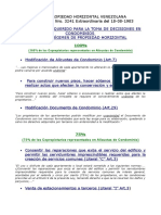 criterios por porcentaje de validez de asambleas de propietarios en la ley de propiedad horizontal