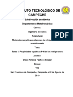 Propiedades y gráficas P-H de refrigerantes R32, 410a, 407F y 438a