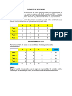 Ejercicio Cadena de Sumistro