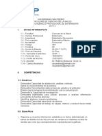 Sílabo Estadistica Descriptiva Enfermería 2019 I Jueves