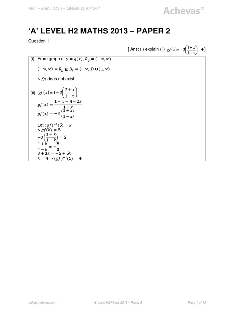 A-Level H2 Maths 2013 Paper 2 | PDF | Sampling (Statistics) | Statistics