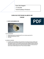 Cara kultur pakan alami di air tawar