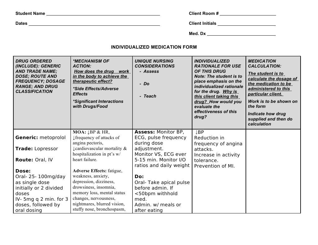 Nursing Student Medication Guide | PDF | Medical Treatments | Pharmacology