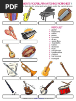 musical instruments vocabulary esl matching exercise worksheet for kids.doc