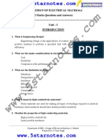 EE65 – Design of Electrical Machines (2 Marks) Questions and Answers