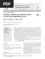 Economic Evaluation and Sensitivity Analysis of Some Fuel Oil Upgrading Processes