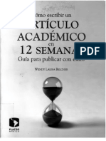 Cómo Escribir Un Artículo Académico en 12 Semanas