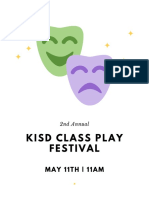 Class Play Festival Program