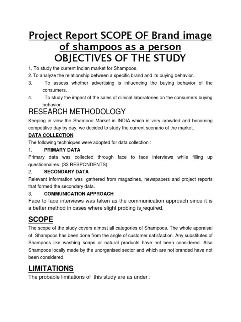 Shampoo Brand Image PDF Brand Sampling (Statistics)