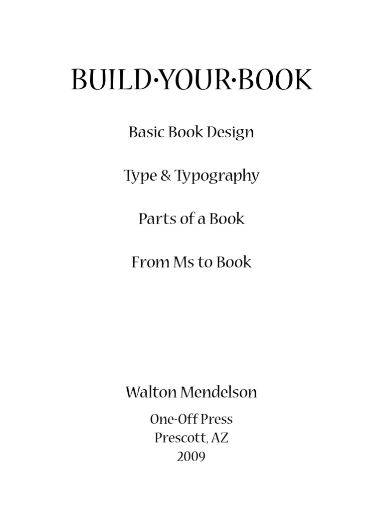 Build Your Book PDF | PDF | Book Design | Typefaces