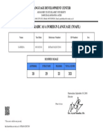 Test of Arabic As A Foreign Language (Toafl)