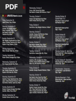 Rugby World Cup Schedule 2019