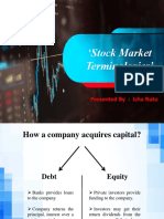 Stock Market Terminologies': Presented By: Isha Natu