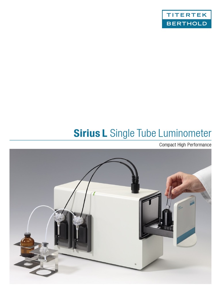 Siriusl Tube Luminometer Brochure PDF Assay Microsoft Windows