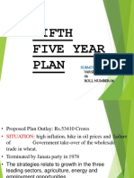 Fifth Five Year Plan: Submitted by