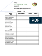 PTA ATTENDANCE SHEET