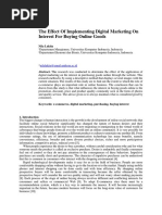 The Effect of Implementing Digital Marketing of Interest For Buying Online Goods - Nila Lukita