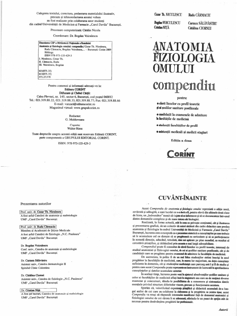 295101842 Anatomia Si Fiziologia Omului Compendiu Pdf