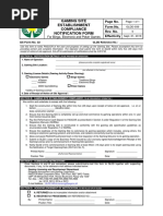 GS Form No. 32 - Compliance With The Establishment of Gaming Site Notification Form