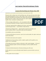 Topic 2 - Document Analysis - Marxist Revolutionary Parties