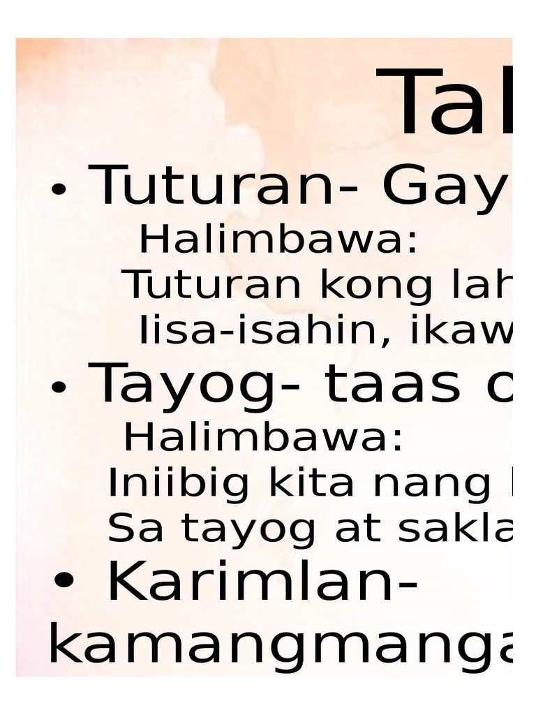 Talasalitaan | PDF