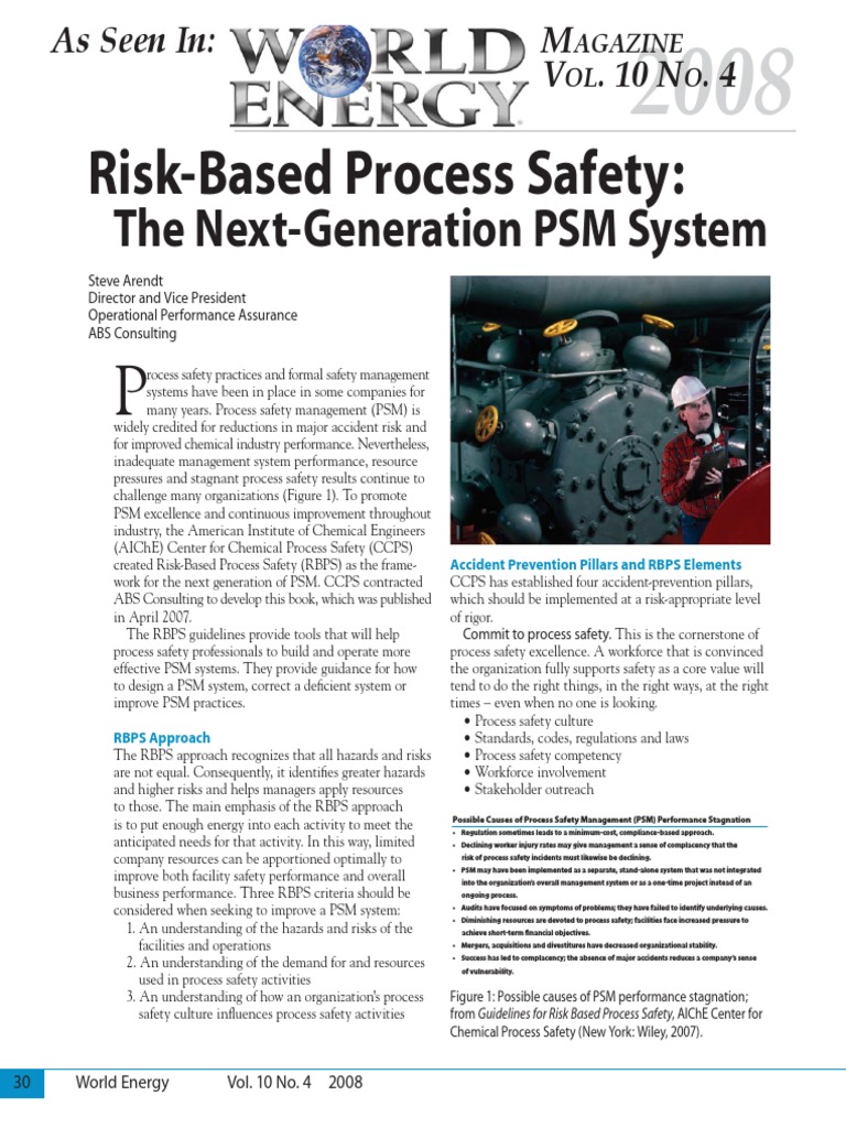 Risk-Based Process Safety Guide | PDF | Risk Management | Safety