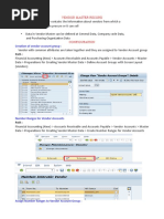 Vendor Master Record