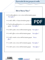 Exercices Groupes Verbes