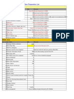 IFEX2015 To Do List Item Preparation List: Sinto Items