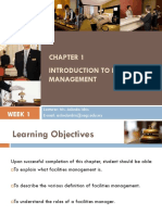 Chapter 1 - Introduction To Facility Management