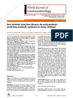 FU 2011 Non-Alcoholic Fatty Liver Disease An Early Mediator Predicting Metabolic Syndrome in Obese Children