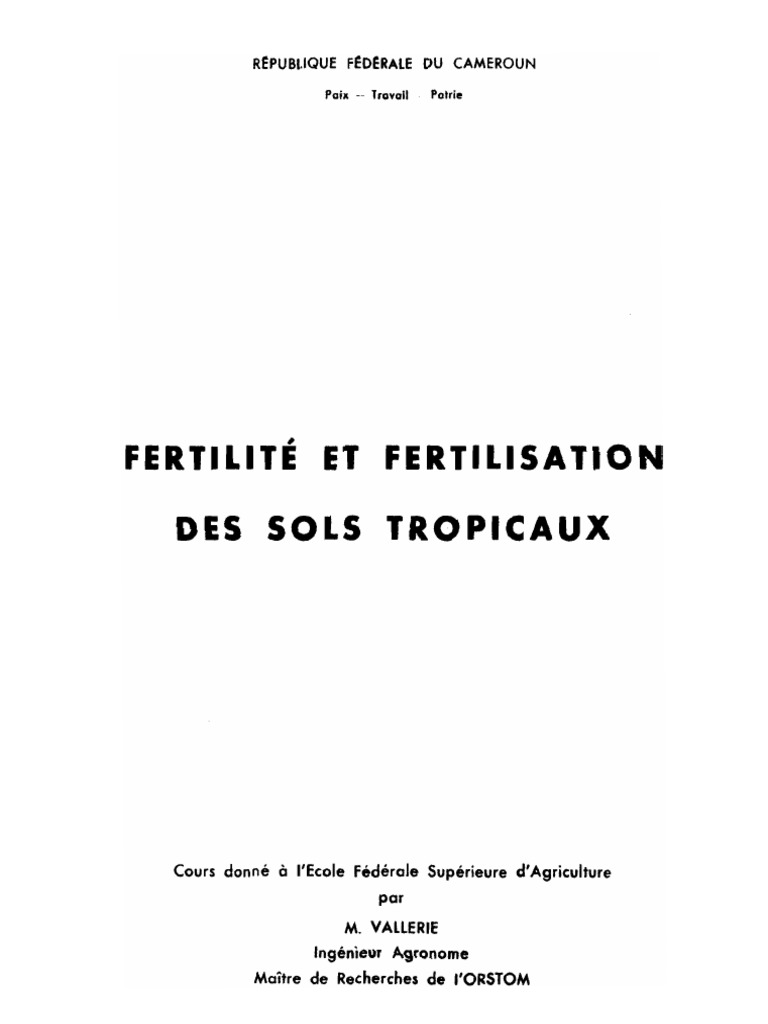 Fertilité et fertilisation des sols | PDF | Fertilité des sols | Sol ...