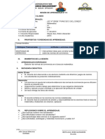 Esquema de Sesión 2do. Matematica