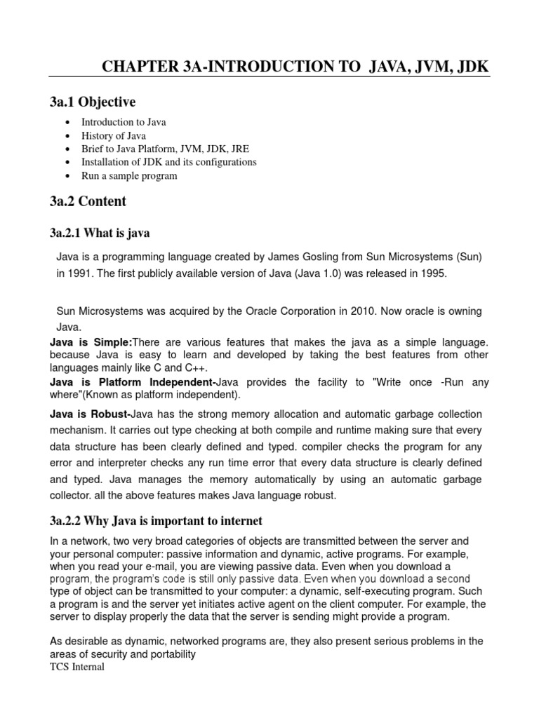 3 - Content - Introduction To Java, JVM, JDK PDF | PDF | Java Virtual ...