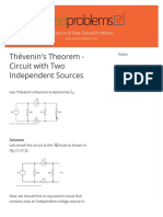 Thévenins Theorem Circuit With Two Independent Sources Solved Problems