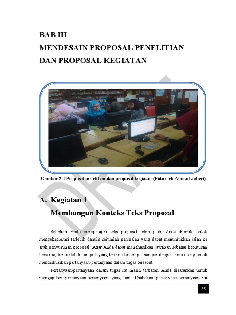 Bhs Indo Bab 3 Mendesain Proposal Penelitian Dan Proposal Kegiatan Final Edit Pdf
