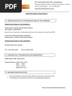 STD Blanket MSDS FOR TURBINE INSULATION