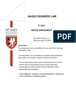 Ha2022 Business Law: T1 2017 Group Assignment