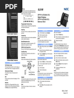 1 0 SL2100 Digital Telephone Quick Ref Sheet