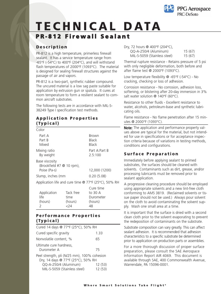 TDS PR - 812 | PDF | Building Engineering | Chemistry