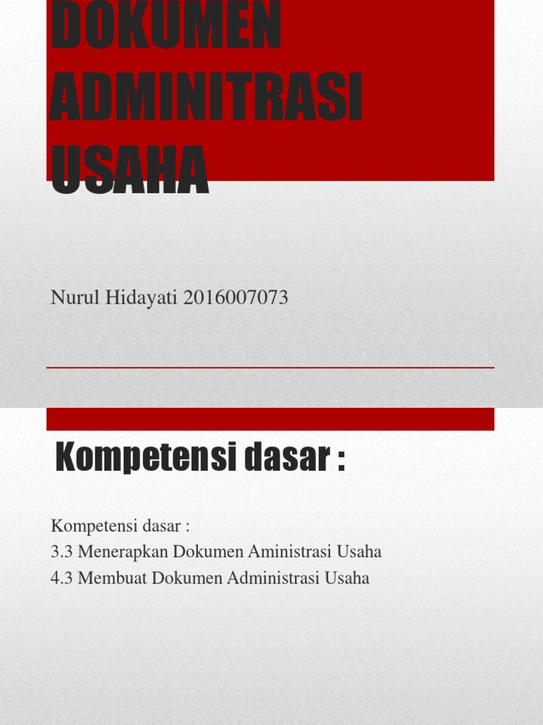 Dokumen Administrasi Usaha Pdf