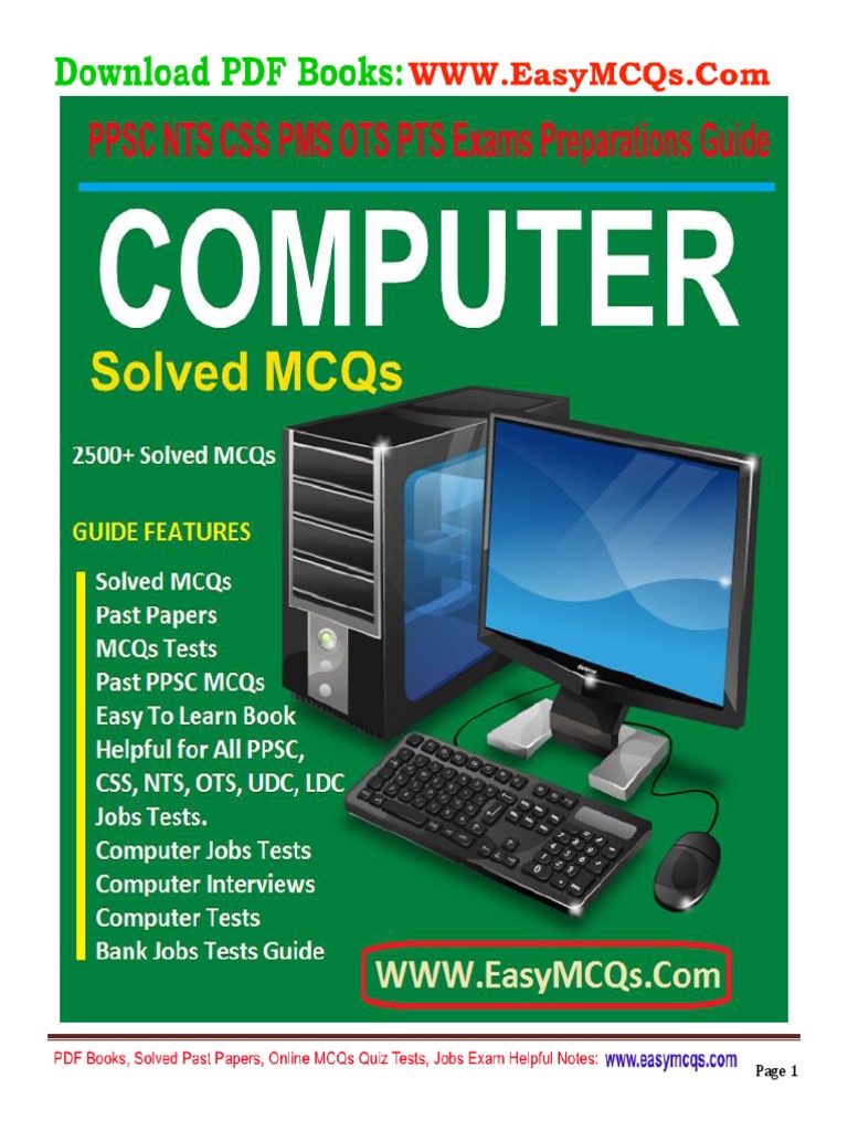 Dogar Sons PDF MCQs Book PMS PPSC NTS PDF PDF Computer Data Storage
